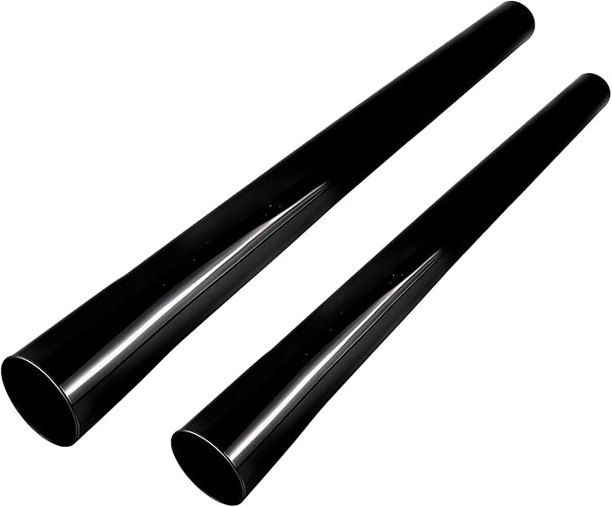 Vacuum Extension Tubes 2-Pack, 1.25 Inch Diameter, 14.76" and 17.71" Length Black Compatible with 1 1/4 Inch Hose Wet/Dry Vacuum Cleaners Versatile Too