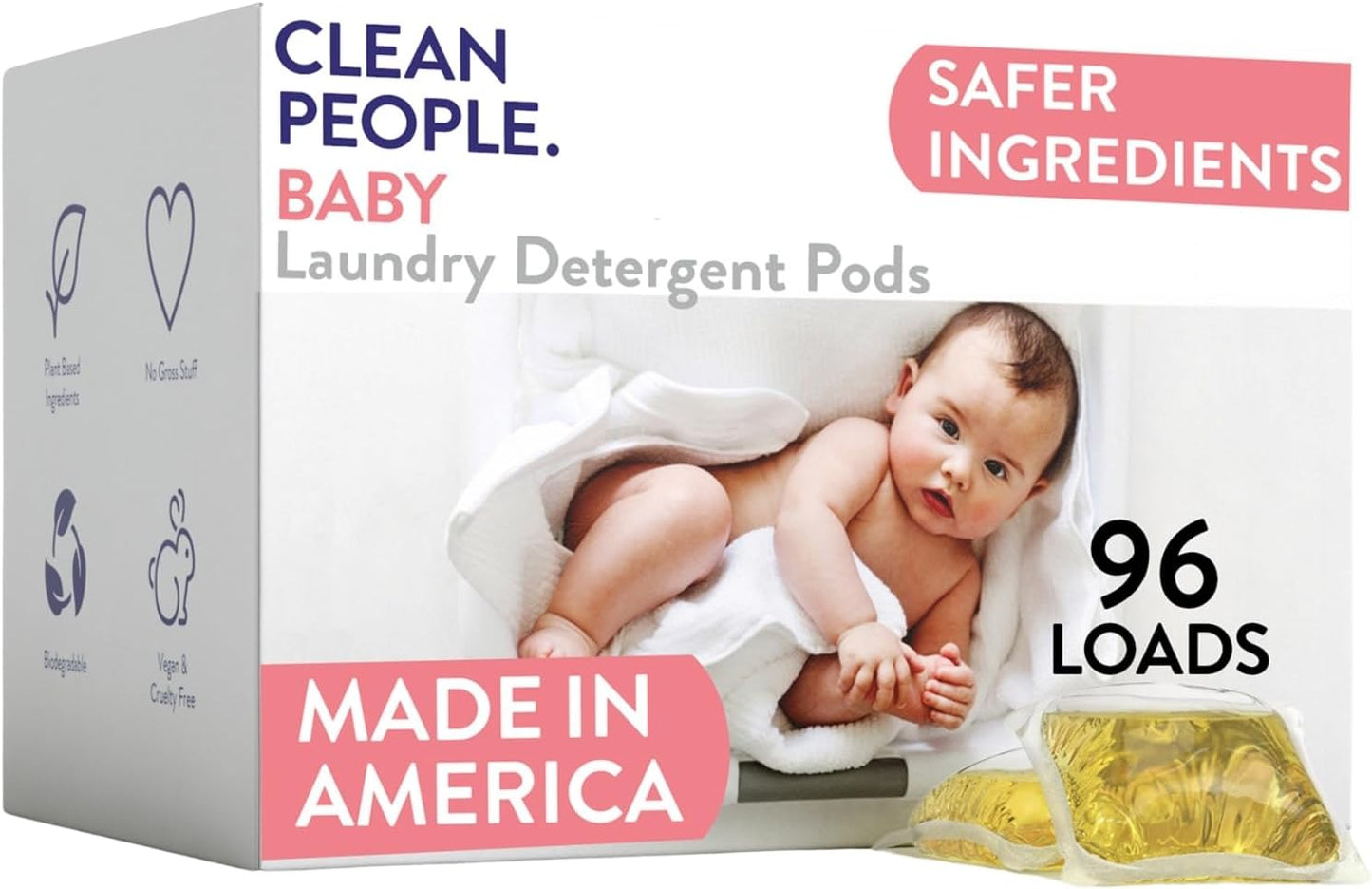 Laundry Detergent Pods – Baby (Unscented) – 96 count