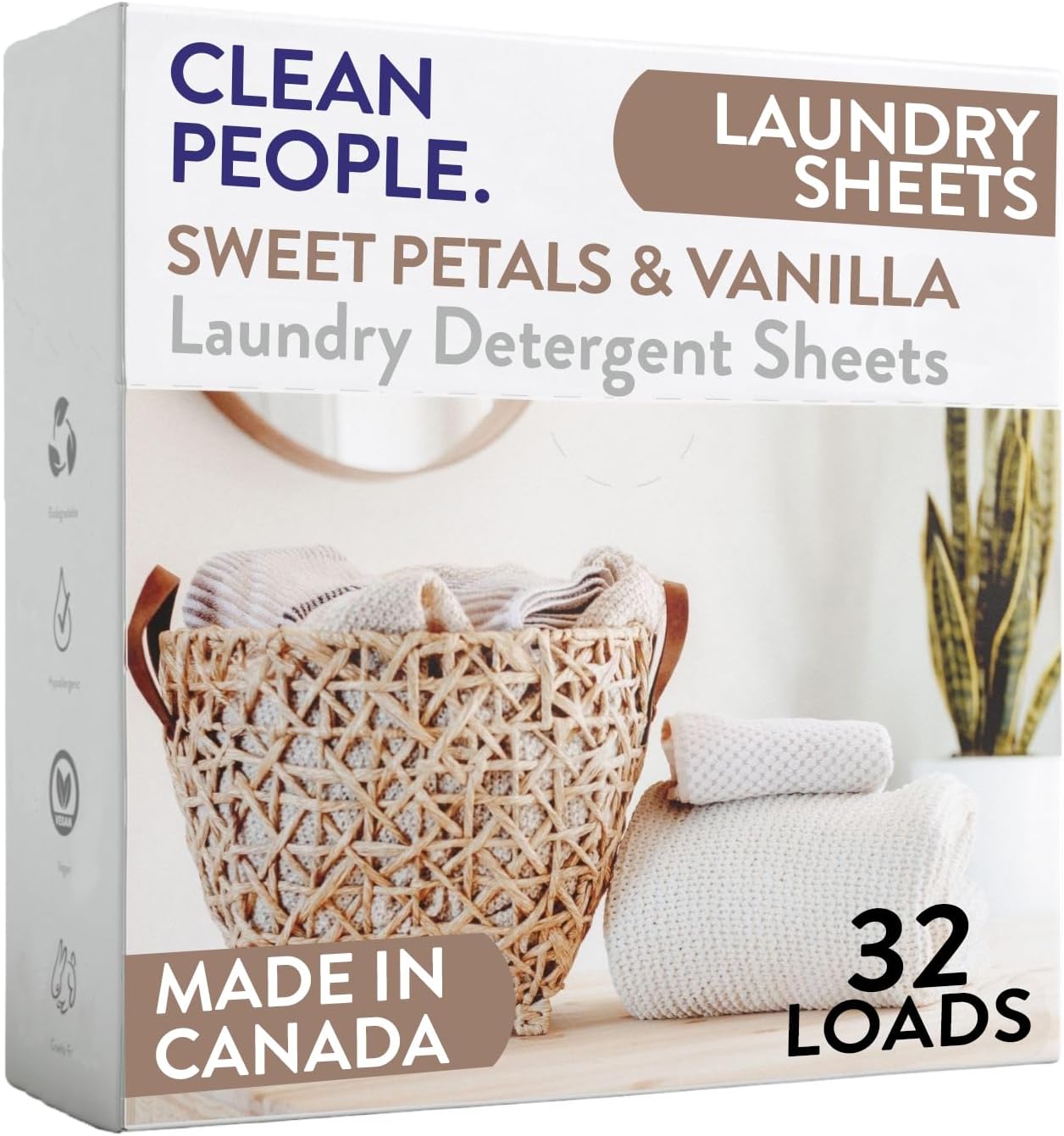 Laundry Detergent Sheets – Sweet Petals & Vanilla – 32 count