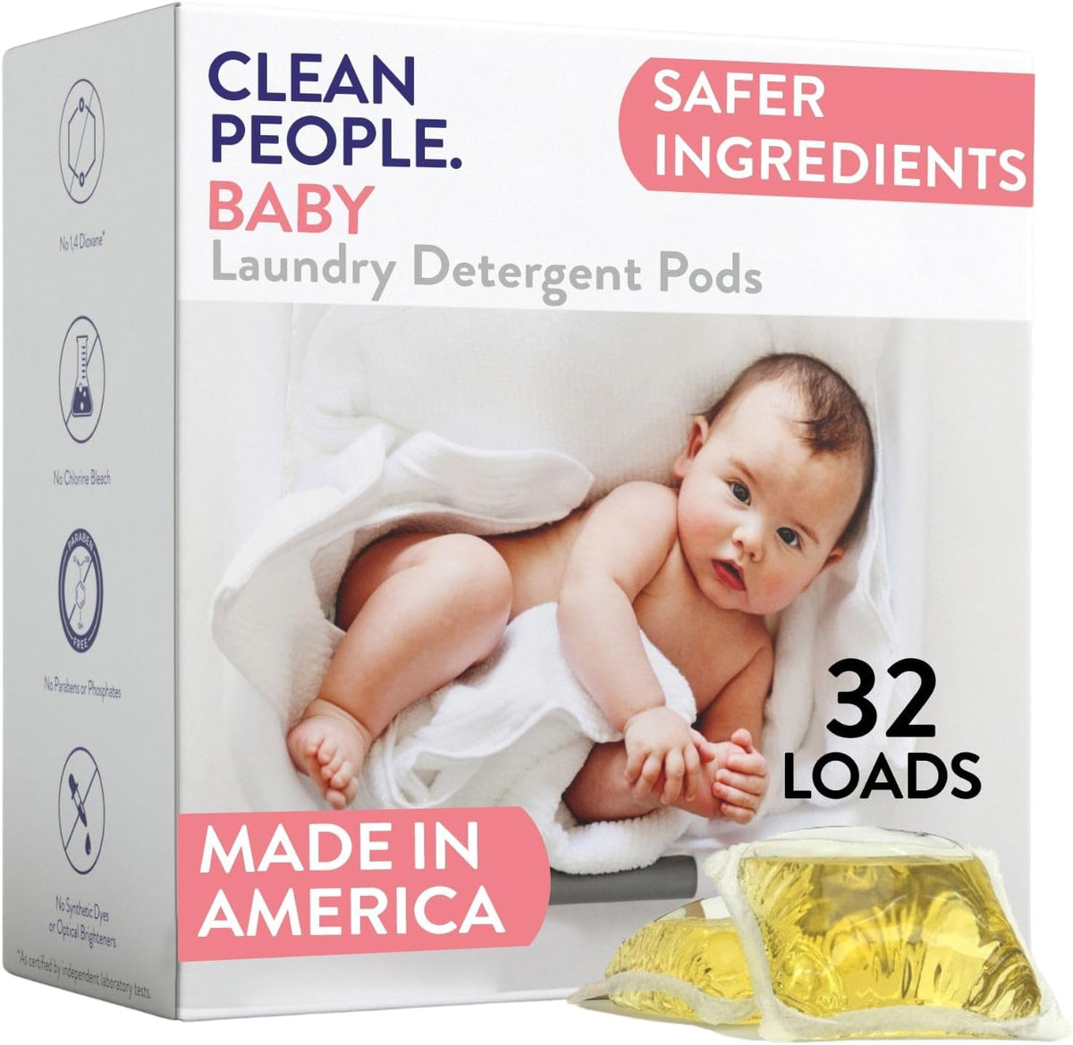 Laundry Detergent Pods – Baby (Unscented) – 32 count