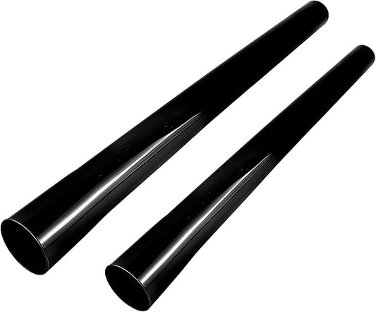 Vacuum Extension Tubes 2-Pack, 1.25 Inch Diameter, 14.76" and 17.71" Length Black Compatible with 1 1/4 Inch Hose Wet/Dry Vacuum Cleaners Versatile Too
