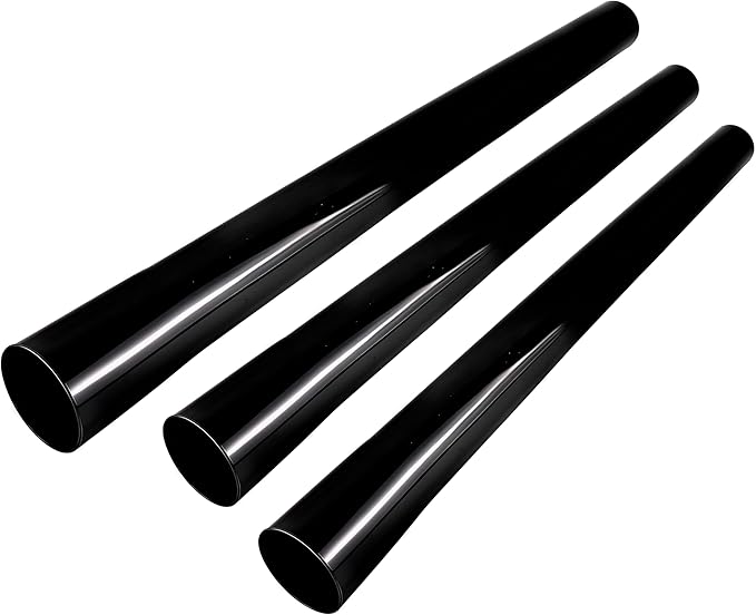 Vacuum Extension Tubes, 1.25 Inch Diameter, 2P14.76" and 1 P 17.71" Length Black Compatible with 1 1/4 Inch Hose Wet/Dry Vacuum Cleaners Versatile Too