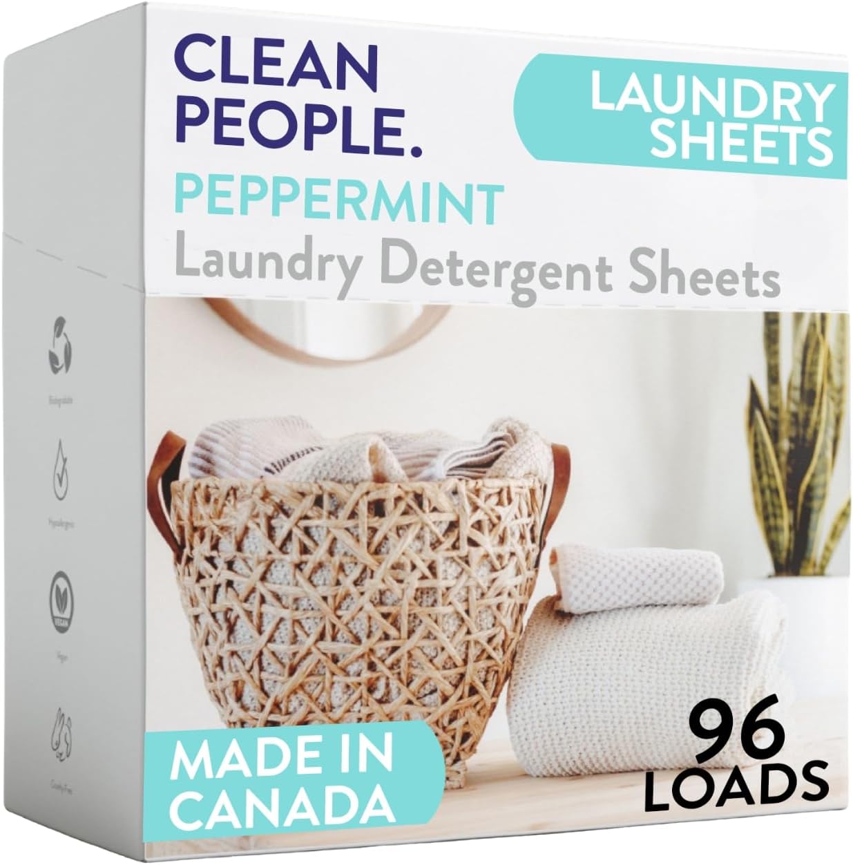 Laundry Detergent Sheets – Peppermint – 96 count