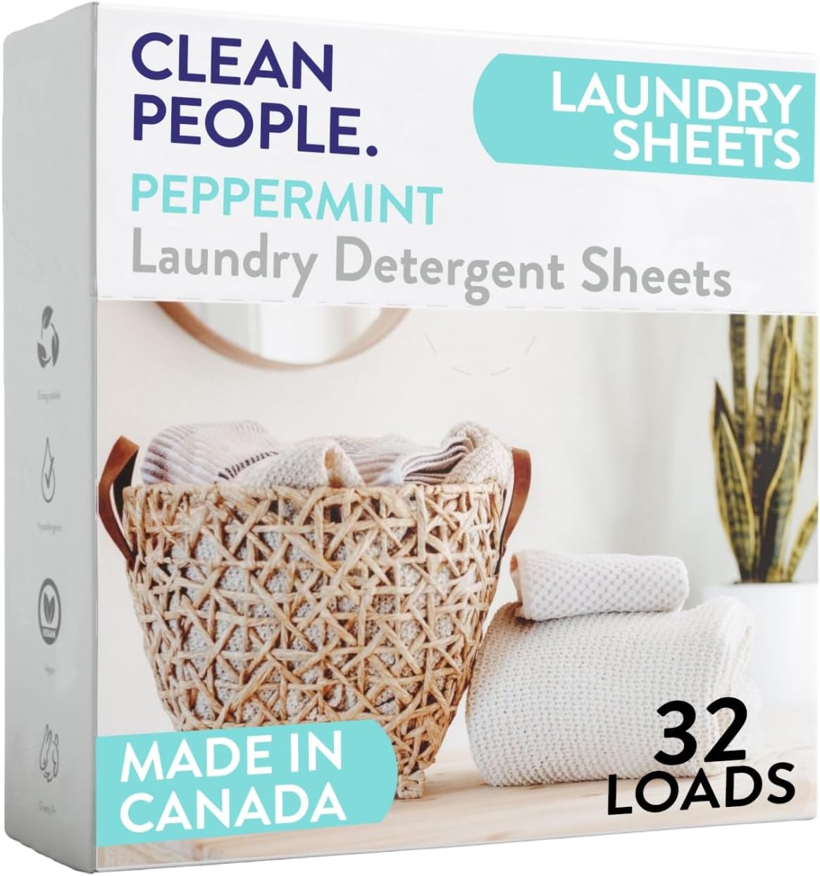 Laundry Detergent Sheets – Peppermint – 32 count