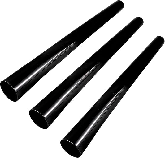 3-Pack Vacuum Extension Tubes, 1.25 Inch Diameter, 14.76 Inch Length Black Compatible with 1 1/4 Inch Hose Wet/Dry Vacuum Cleaners (Blac