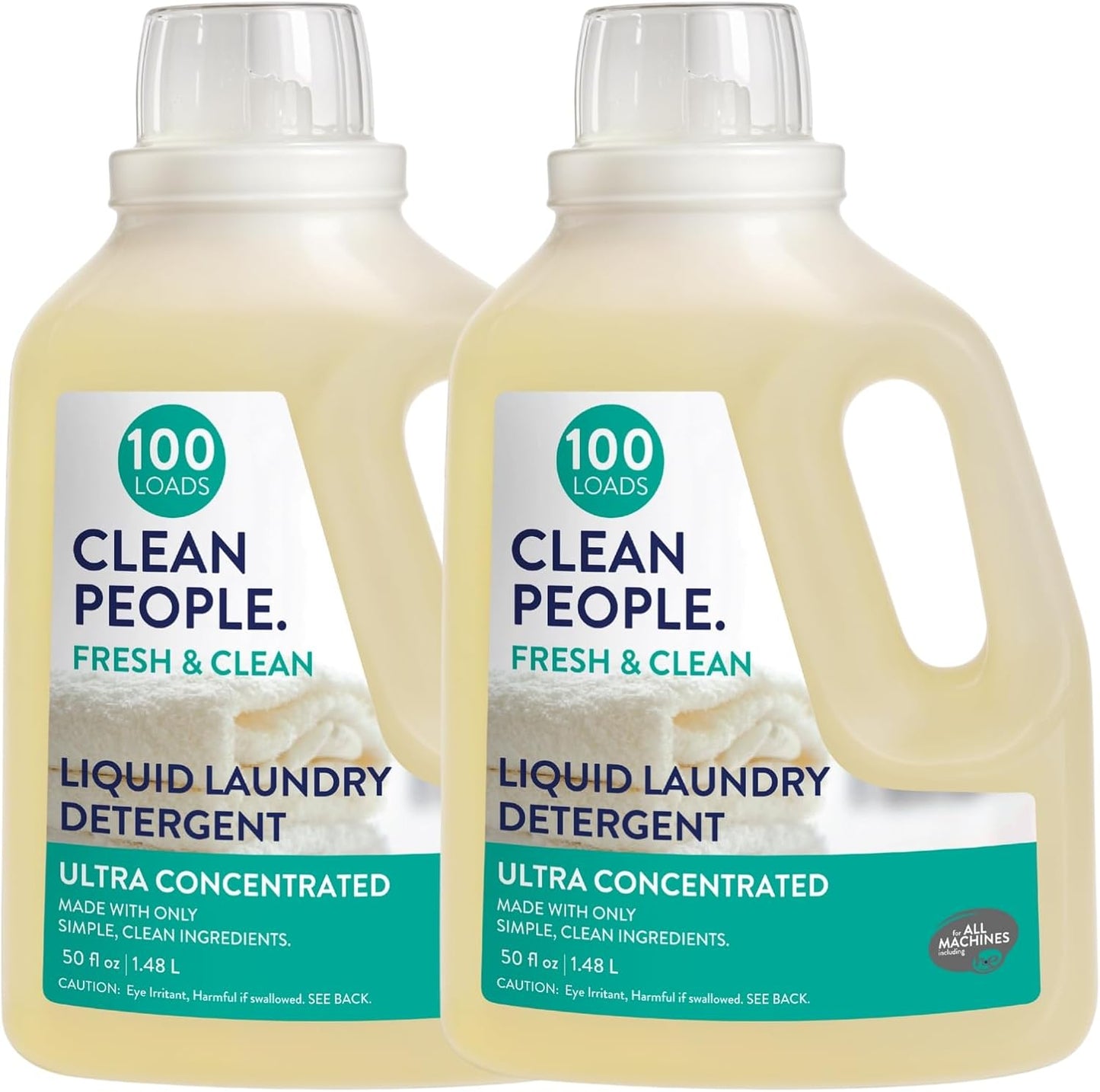 Liquid Laundry Detergent – Fresh – 50 fl oz, 2-Pack