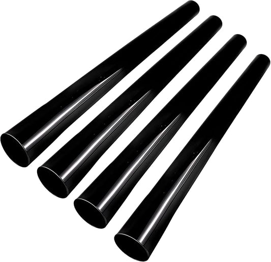 Vacuum Extension Tubes 4-Pack, 1.25 Inch Diameter, 14.76 Inch Length Black Compatible with 1 1/4 Inch Hose Wet/Dry Vacuum Cleaners (Blac
