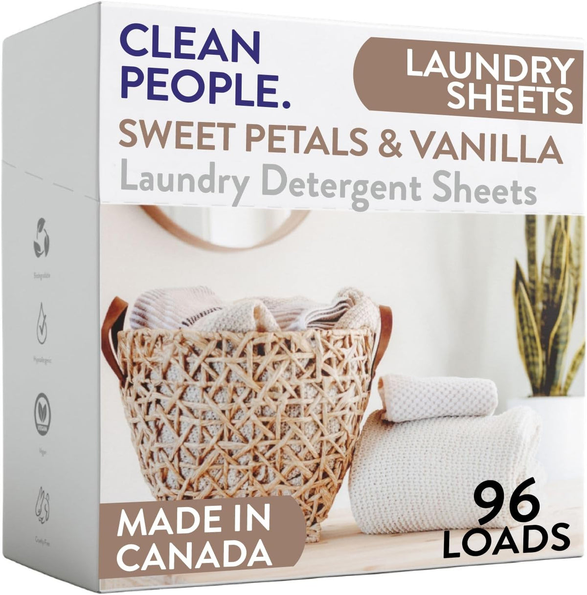Laundry Detergent Sheets – Sweet Petals & Vanilla – 96 count