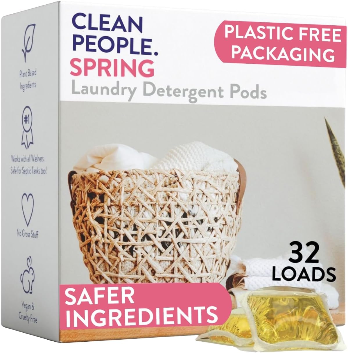 Laundry Detergent Pods – Spring – 32 count