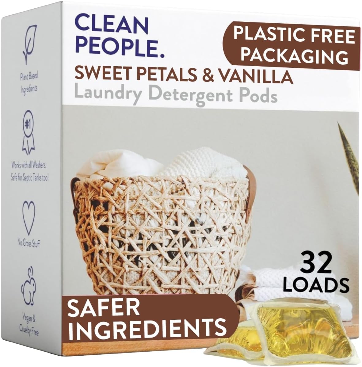 Laundry Detergent Pods – Sweet Petals – 32 count