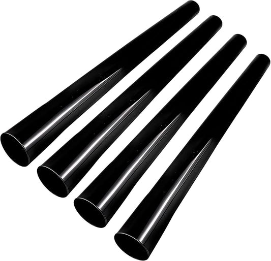Vacuum Extension Tubes 4-Pack, 1.25 Inch Diameter, 17.71 Inch Length Black Compatible with 1 1/4 Inch Hose Wet/Dry Vacuum Cleaners (Blac