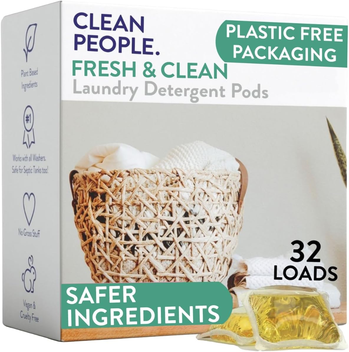 Laundry Detergent Pods – Fresh – 32 count