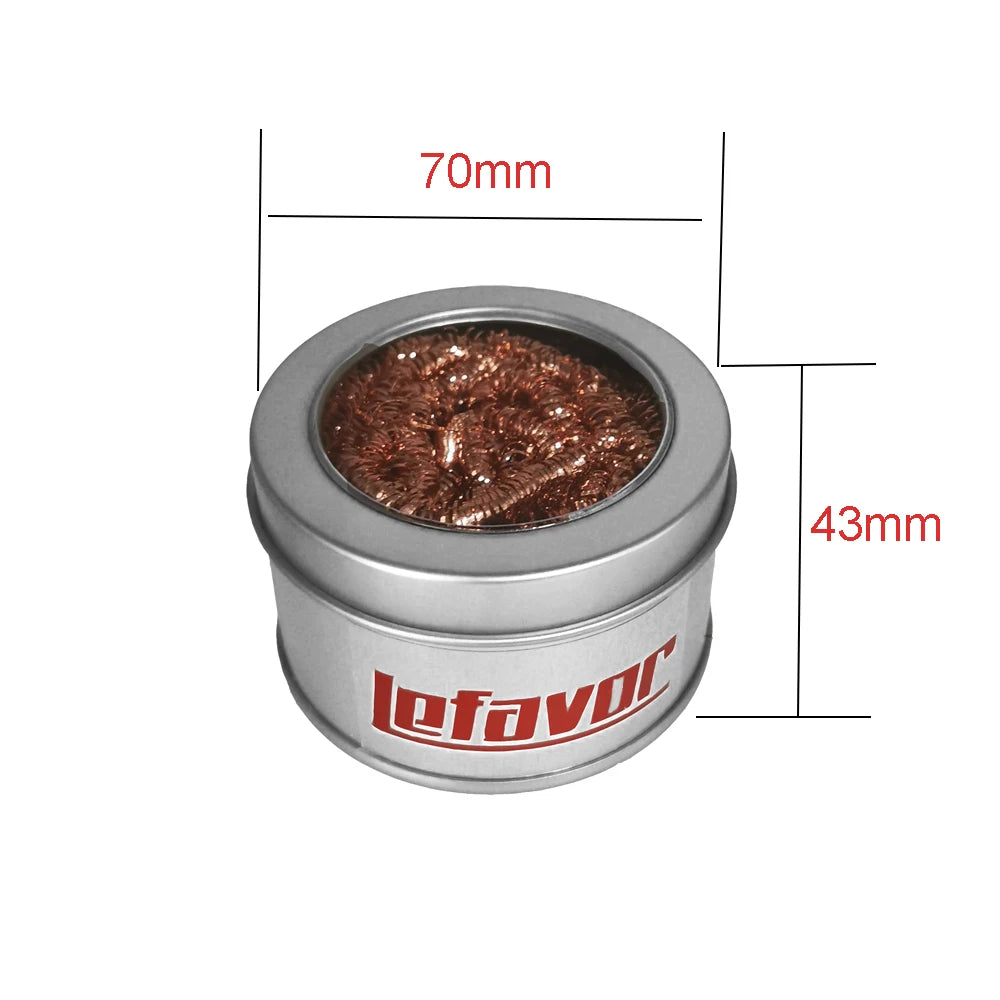 Cleaning Ball Desoldering Soldering Iron Mesh Filter Cleaning Nozzle Tip Copper Wire Cleaner Ball Metal Dross Box Clean Ball