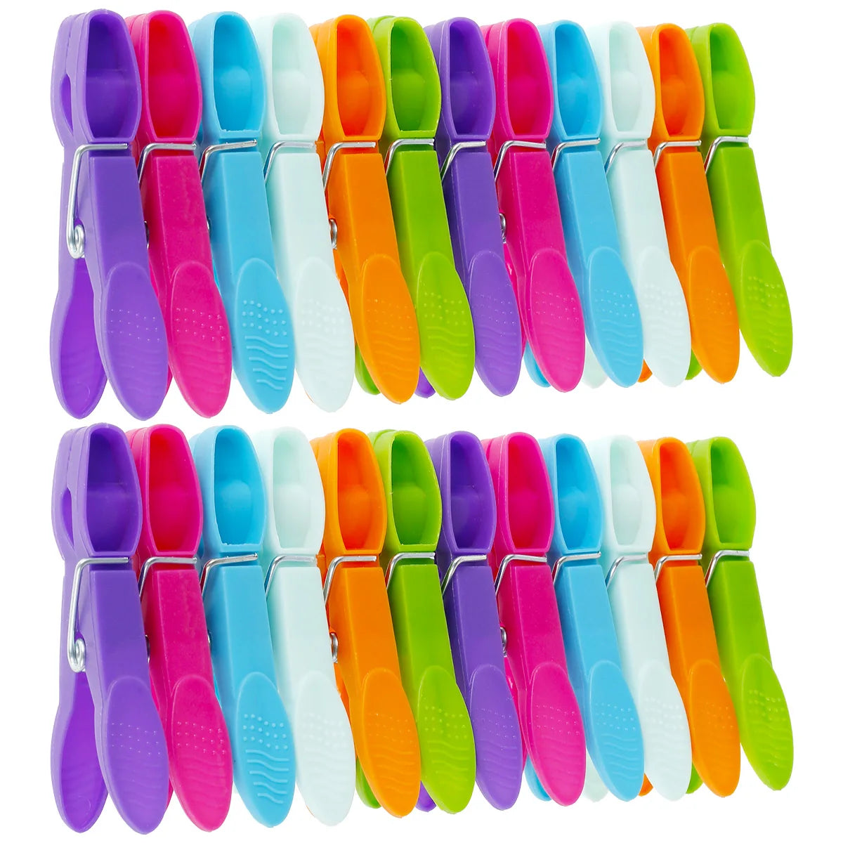 48Pcs Clothes Pegs Socks Underwear Clips Washing Line Strong Grip Windproof Laundry Pins Household Food Clip Plastic Clothespins
