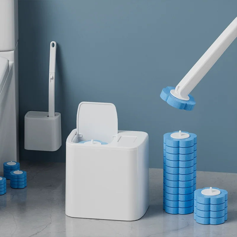 New Toilet Brush Disposable Cleaning Kit Replacement Head Long Handle Auto Lid Opening Restroom Wc Bathroom Tool Accessories