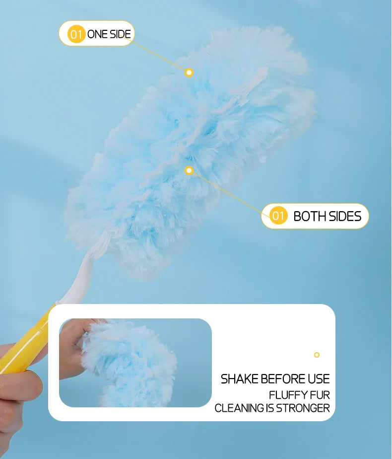 Double Sided 360° Electrostatic Dust Duster Is Used for Large-Scale Cleaning of Dust, Spider Webs, and Disposable Dust Collector