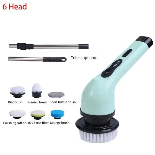 Multifunctional Electric Cleaning Brush Electric Cordless Spin Scrubber Toilet Mops Cleaning Tool For Kitchen/Bathroom