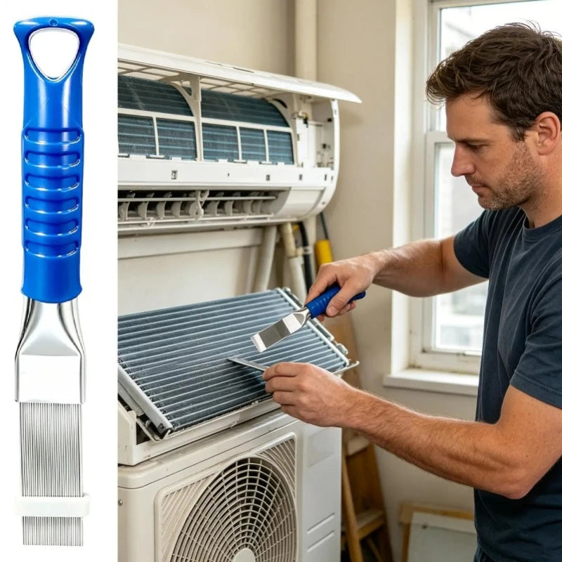 Ac Fin Comb Reusable Ac Cleaner Tool Air Conditioner Radiator Fin Comb for Home Apartment Hotel Dormitory Rental Kitchen Bedroom