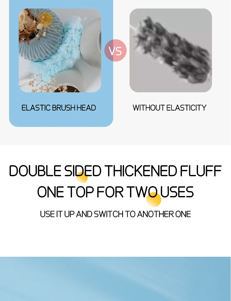 Double Sided 360° Electrostatic Dust Duster Is Used for Large-Scale Cleaning of Dust, Spider Webs, and Disposable Dust Collector