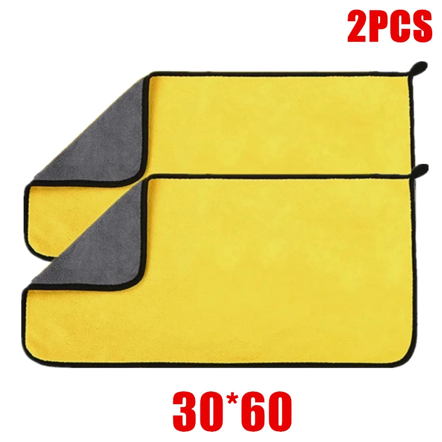 1/2/6pcs Microfiber Cleaning Towel Car Cleaning Cloths Professional Detailing Car Drying Microfiber Towel Wash Towel Accessories