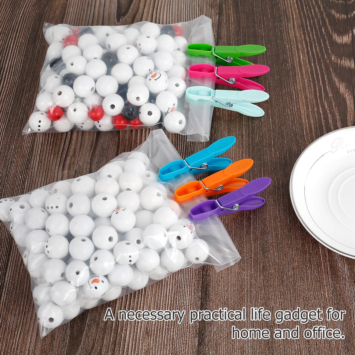 48Pcs Clothes Pegs Socks Underwear Clips Washing Line Strong Grip Windproof Laundry Pins Household Food Clip Plastic Clothespins