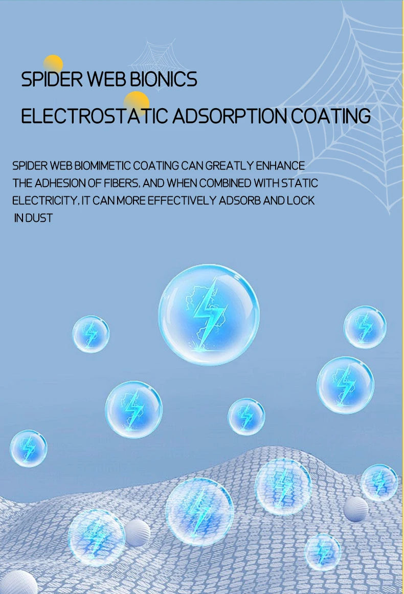 Double Sided 360° Electrostatic Dust Duster Is Used for Large-Scale Cleaning of Dust, Spider Webs, and Disposable Dust Collector