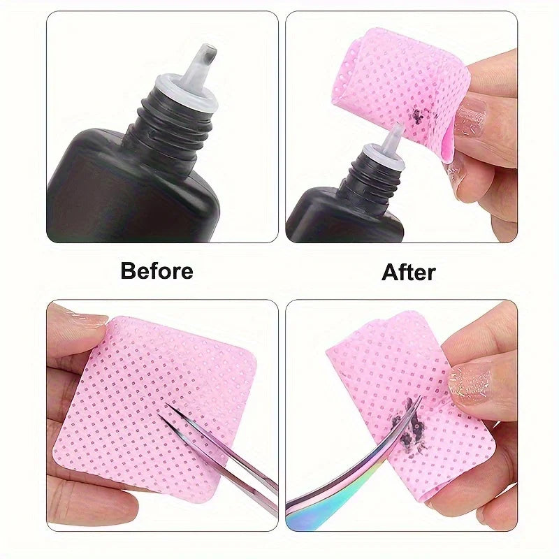 20/600pcs Lint-Free Nail Wipes Gel Cleansing Tissues Aluminum-Free Nail Polish Remover Pads for NaiArt Beauty Cleaning Care Tool