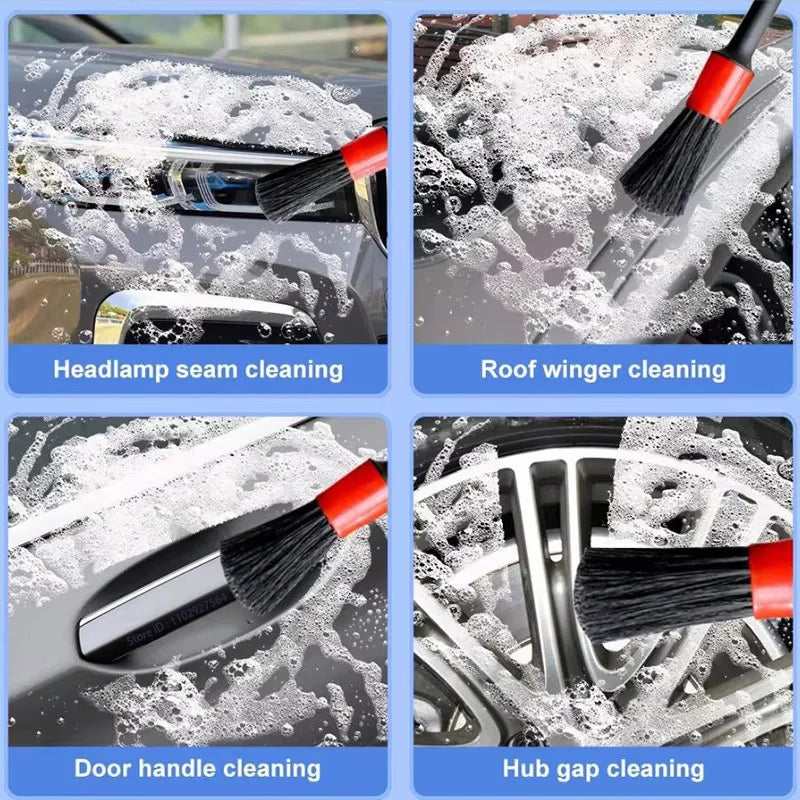 ZFOUEK 17Pcs Car Detailing Brush Set Car Cleaning Brushes Sponges Towels for Car Air Vents Rim Cleaning Dirt Dust Clean Tools