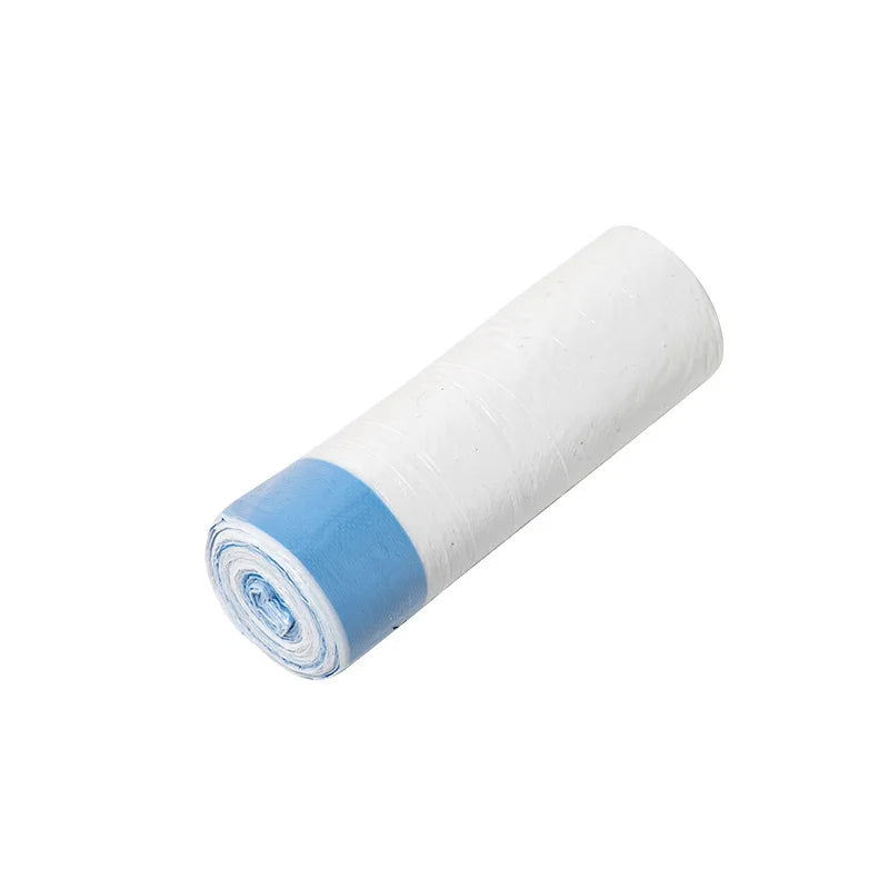15pcs/roll Thick Trash Bags, Tear-Off Drawstring Trash Can Liners,For Home, Kitchen, Restaurant, Living Room, Garbage Sorting