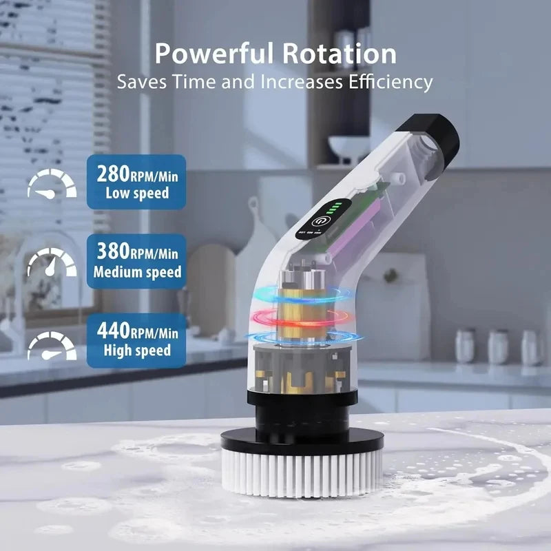 Multifunctional Electric Cleaning Brush Electric Cordless Spin Scrubber Toilet Mops Cleaning Tool For Kitchen/Bathroom