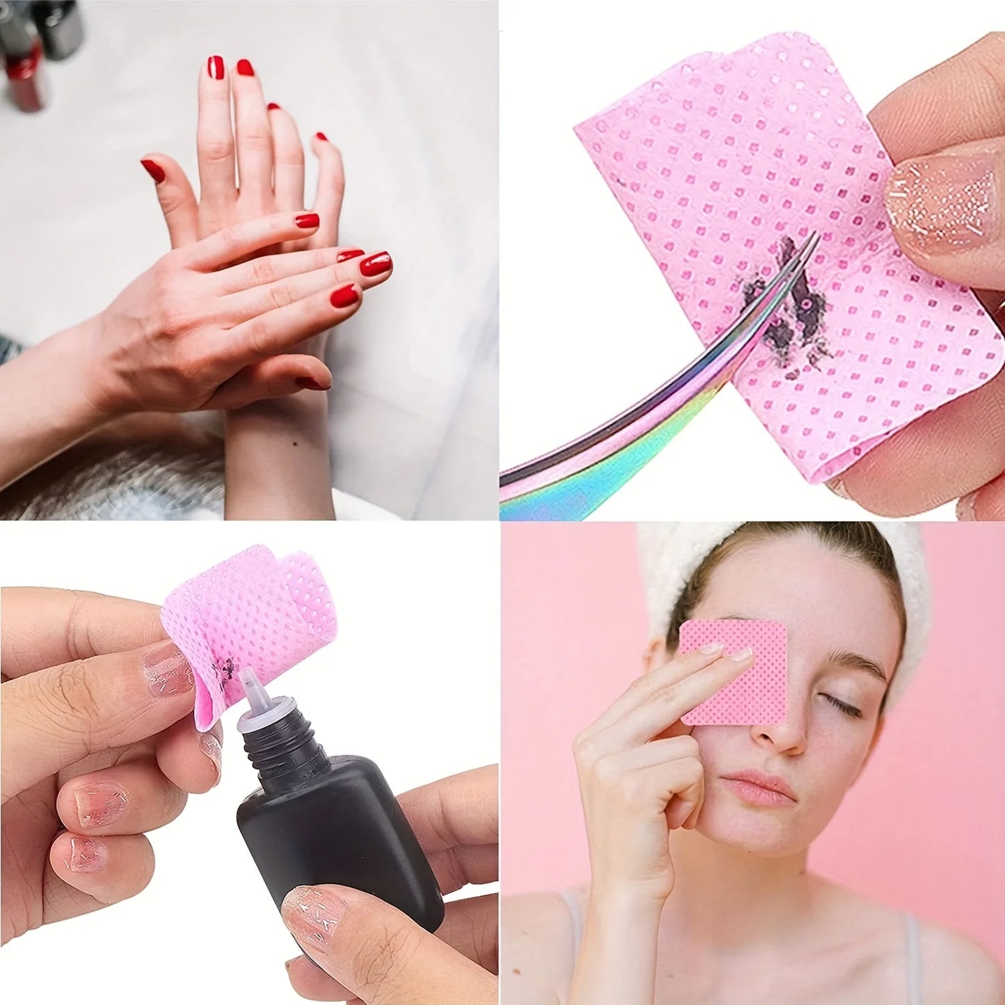 20/600pcs Lint-Free Nail Wipes Gel Cleansing Tissues Aluminum-Free Nail Polish Remover Pads for NaiArt Beauty Cleaning Care Tool