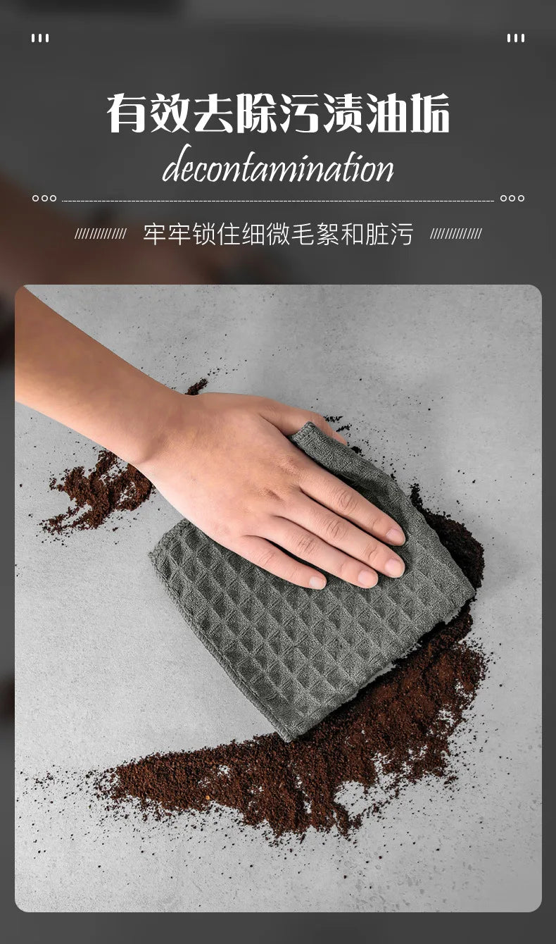 Super Absorbent Barista Bar Towel Coffee Machine Special Rag No Lint Square Towel Cleaning Cloth Coffee Machine Cleaning Towel