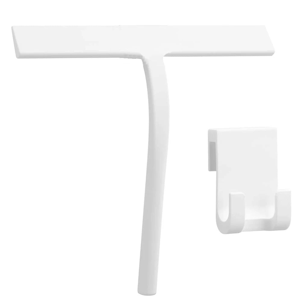 Shower Squeegee for Glass Doors Silicone Squeegee with Hook Bathroom Shower Mirrors Tiles and Car Windows Cleaning
