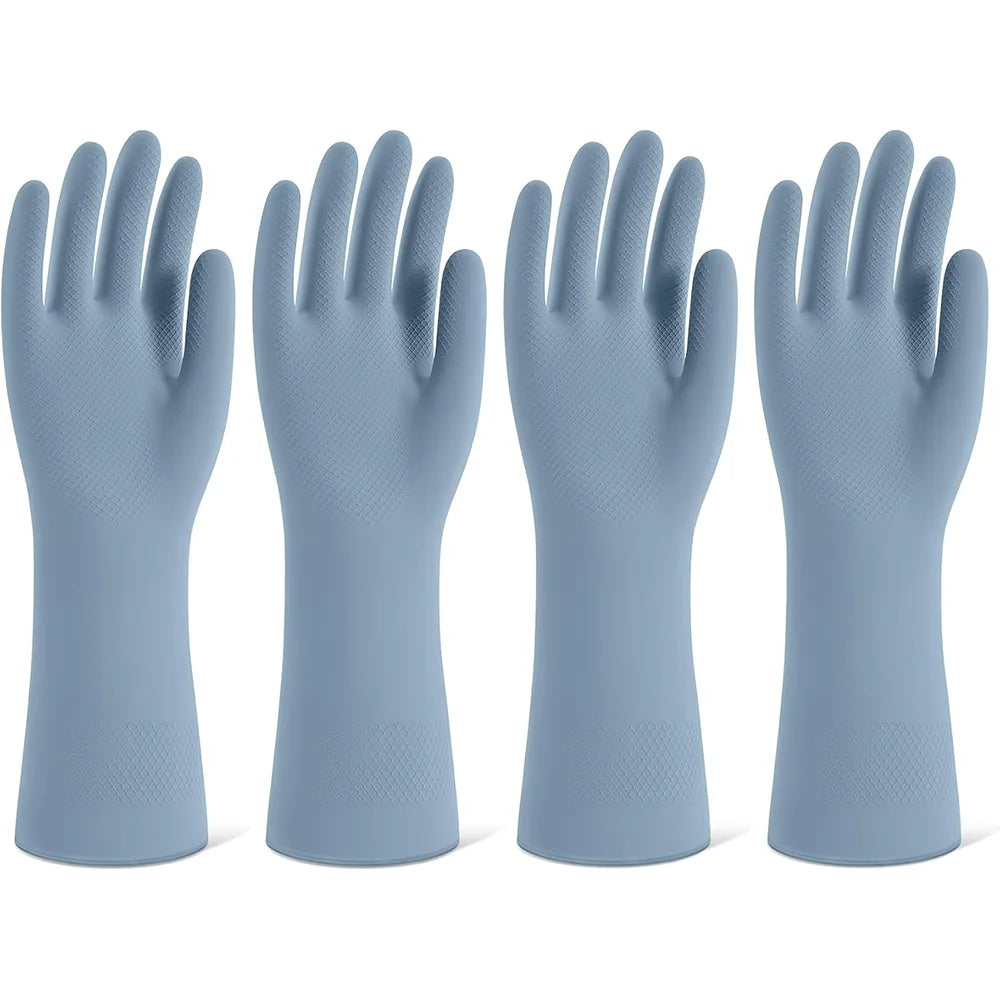 Rubber Cleaning Gloves for Dishwashing, Reusable Kitchen Gloves for Washing Dishes and Household Cleaning