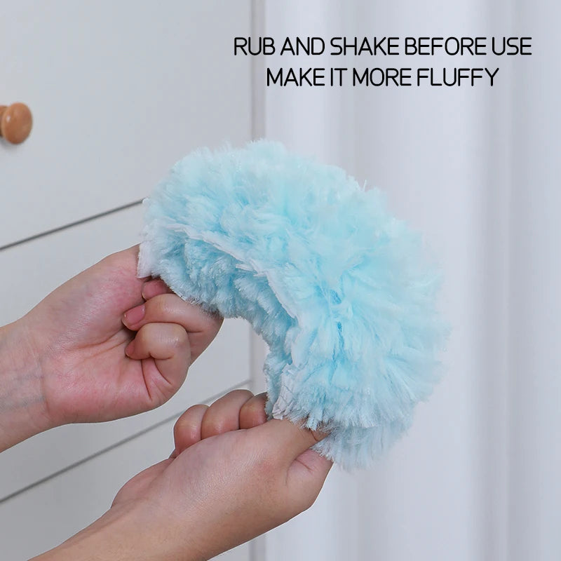 Double Sided 360° Electrostatic Dust Duster Is Used for Large-Scale Cleaning of Dust, Spider Webs, and Disposable Dust Collector