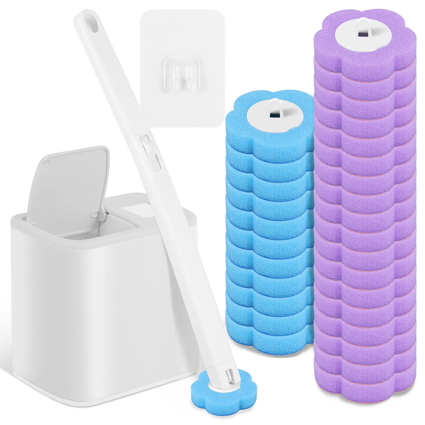 New Toilet Brush Disposable Cleaning Kit Replacement Head Long Handle Auto Lid Opening Restroom Wc Bathroom Tool Accessories