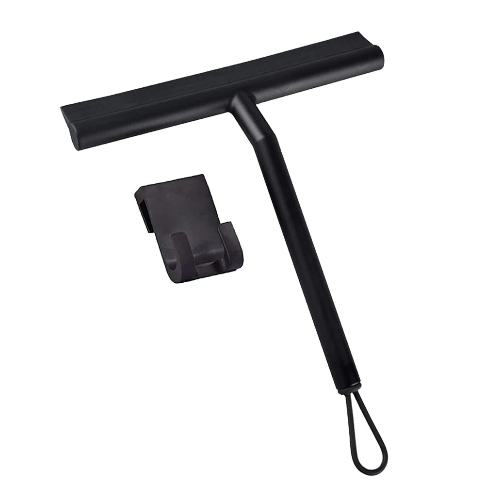Shower Squeegee for Glass Doors Silicone Squeegee with Hook Bathroom Shower Mirrors Tiles and Car Windows Cleaning