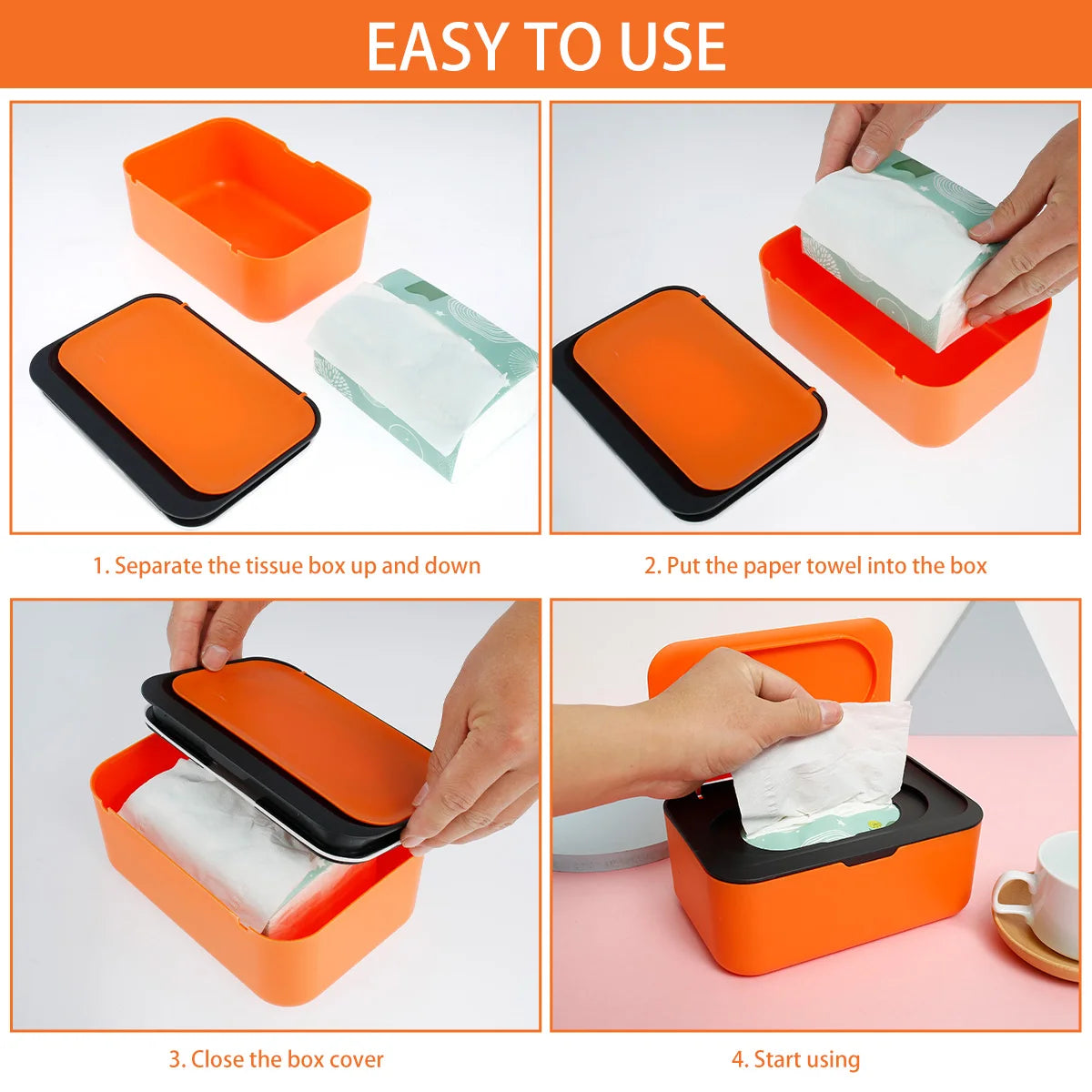 Wet Tissues Box Dustproof Tissues Wipes Case with Lids Large Capacity Sealing Container Multifunctional Baby Wipe Holder