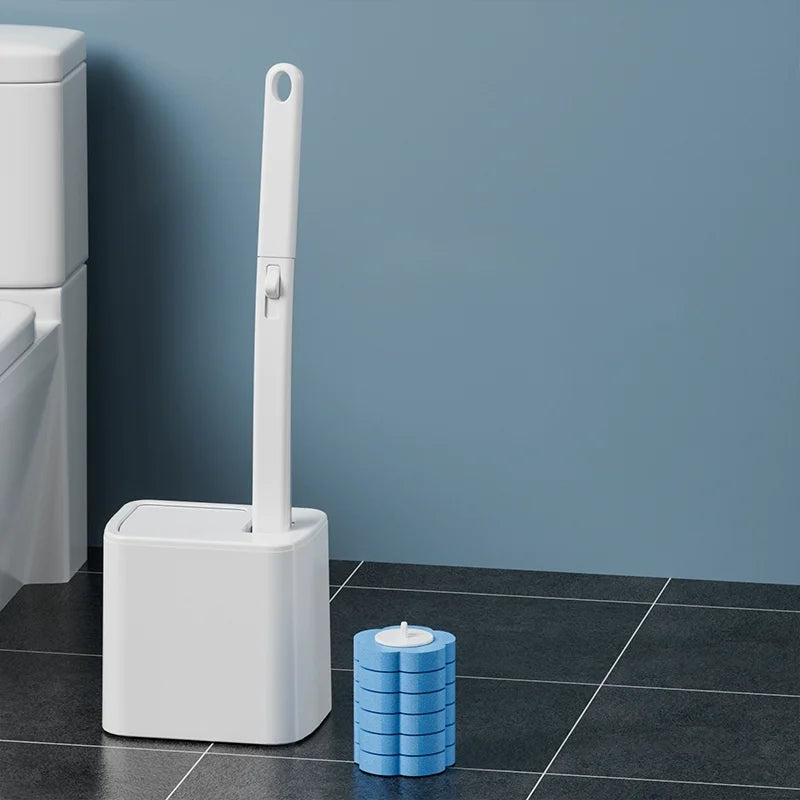 New Toilet Brush Disposable Cleaning Kit Replacement Head Long Handle Auto Lid Opening Restroom Wc Bathroom Tool Accessories