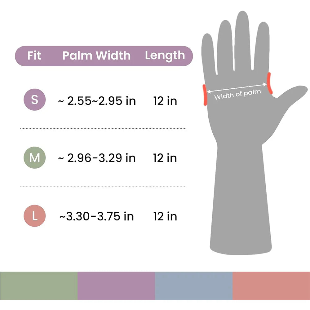 Rubber Cleaning Gloves for Dishwashing, Reusable Kitchen Gloves for Washing Dishes and Household Cleaning