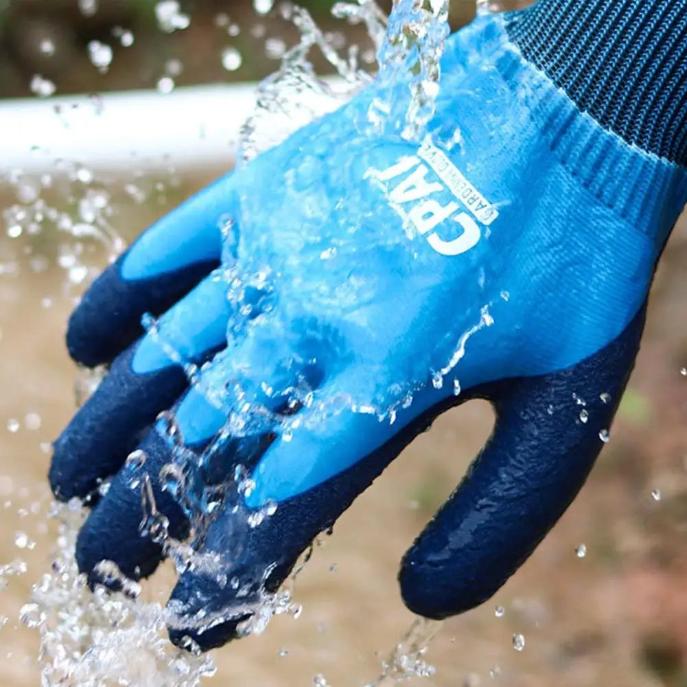 Stabproof Waterproof Gardening Gloves Anti-Slip Grip for Beach Hauling Flower Planting Weeding Worker Builder Hands Protection