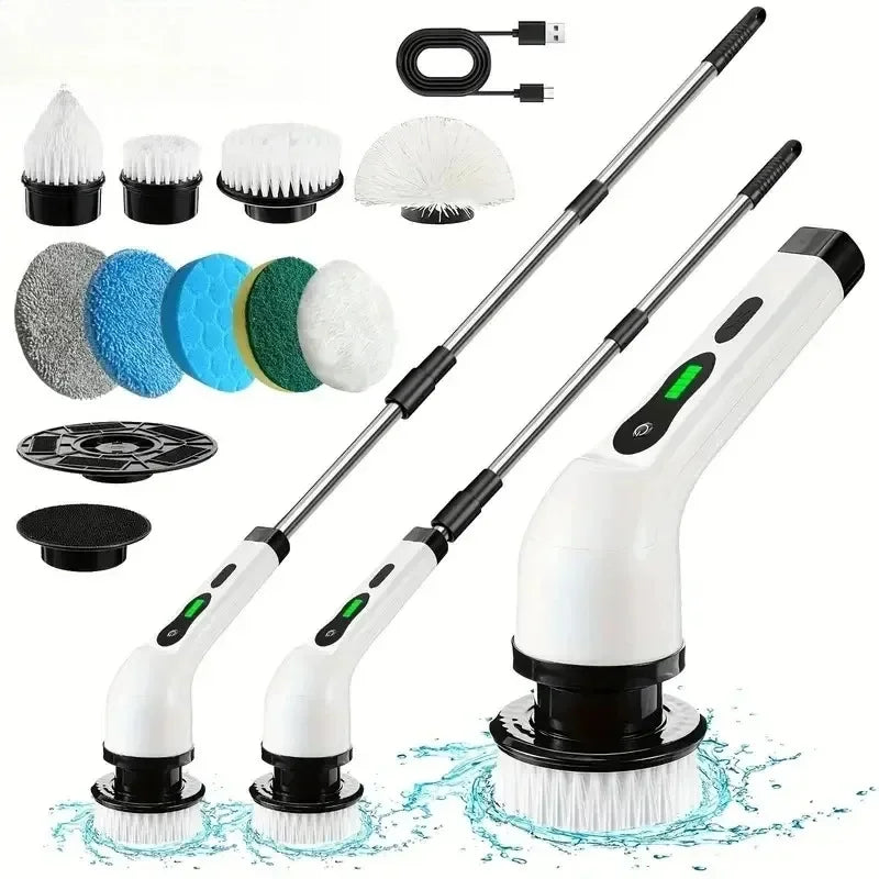Multifunctional Electric Cleaning Brush Electric Cordless Spin Scrubber Toilet Mops Cleaning Tool For Kitchen/Bathroom