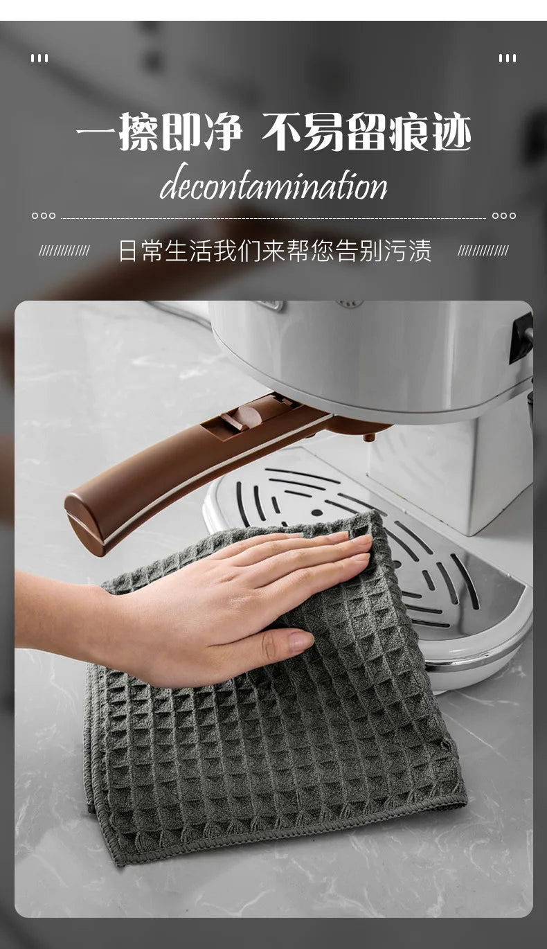 Super Absorbent Barista Bar Towel Coffee Machine Special Rag No Lint Square Towel Cleaning Cloth Coffee Machine Cleaning Towel