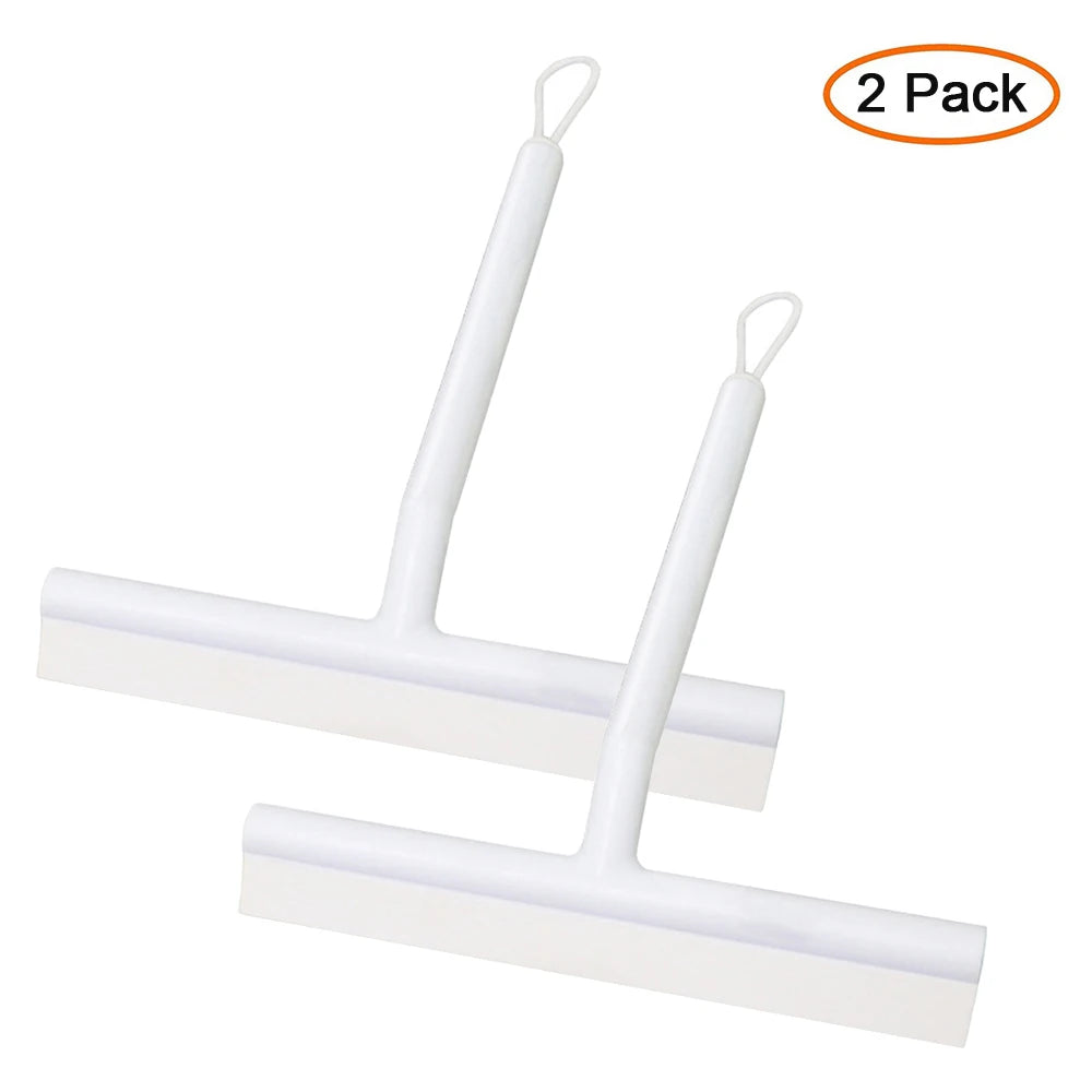 Shower Squeegee for Glass Doors Silicone Squeegee with Hook Bathroom Shower Mirrors Tiles and Car Windows Cleaning