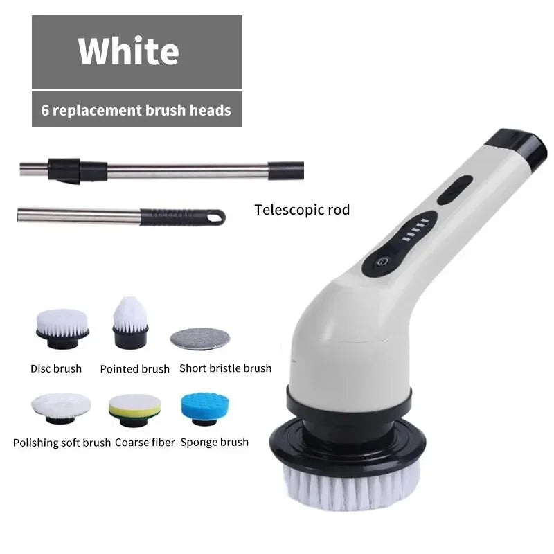 Multifunctional Electric Cleaning Brush Electric Cordless Spin Scrubber Toilet Mops Cleaning Tool For Kitchen/Bathroom