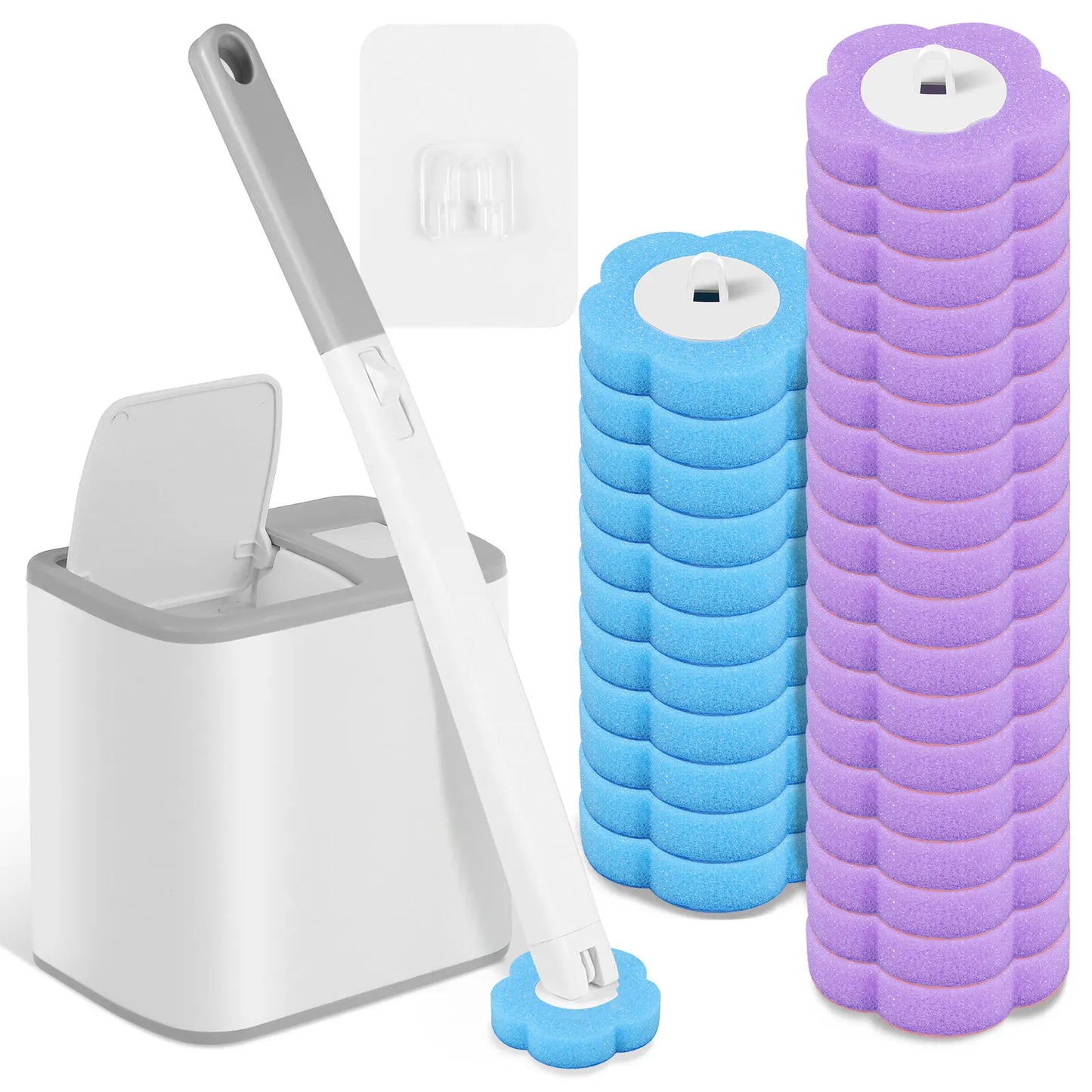 New Toilet Brush Disposable Cleaning Kit Replacement Head Long Handle Auto Lid Opening Restroom Wc Bathroom Tool Accessories