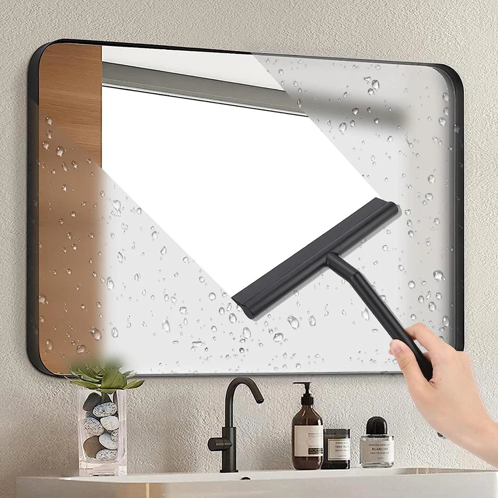Shower Squeegee for Glass Doors Silicone Squeegee with Hook Bathroom Shower Mirrors Tiles and Car Windows Cleaning