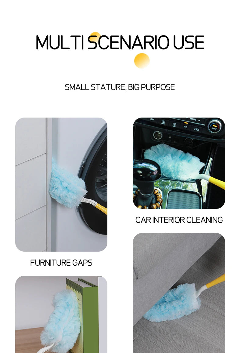 Double Sided 360° Electrostatic Dust Duster Is Used for Large-Scale Cleaning of Dust, Spider Webs, and Disposable Dust Collector