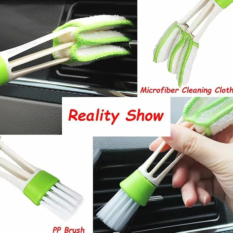 ZFOUEK 17Pcs Car Detailing Brush Set Car Cleaning Brushes Sponges Towels for Car Air Vents Rim Cleaning Dirt Dust Clean Tools