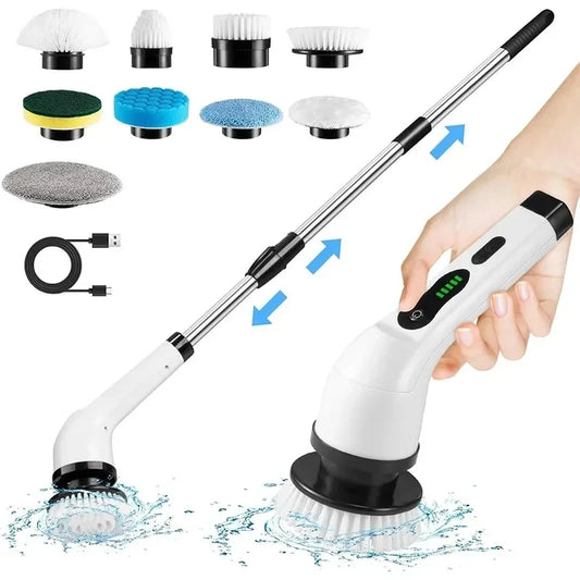 Multifunctional Electric Cleaning Brush Electric Cordless Spin Scrubber Toilet Mops Cleaning Tool For Kitchen/Bathroom
